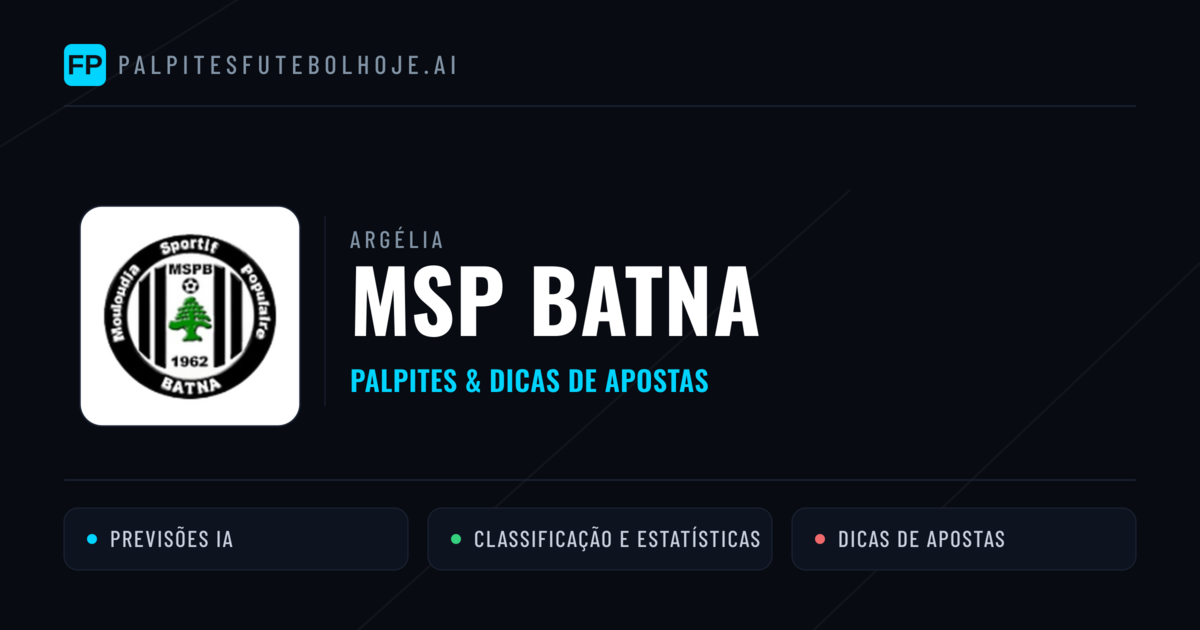 MSP Batna Palpites & Estatísticas