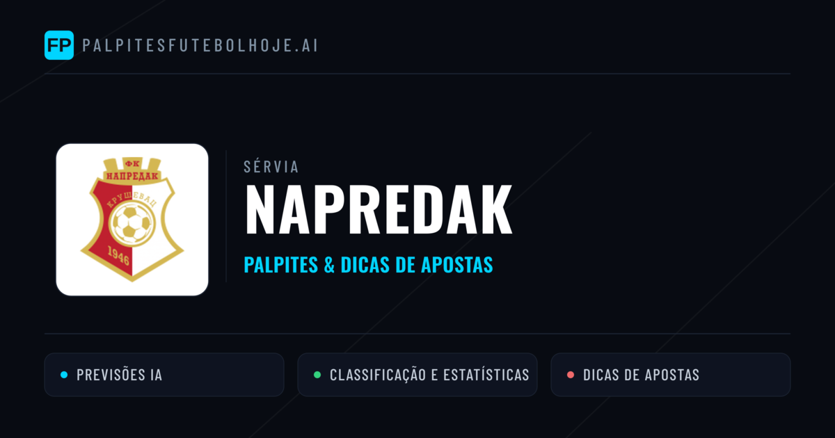 Napredak Palpites & Estatísticas