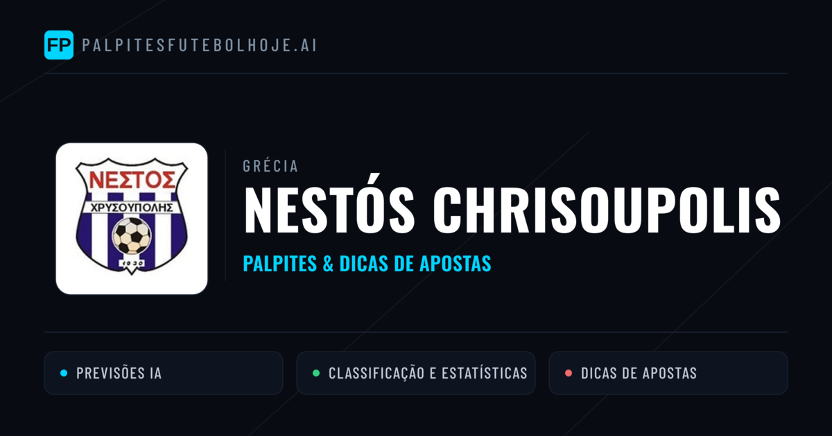Nestós Chrisoupolis Palpites & Estatísticas