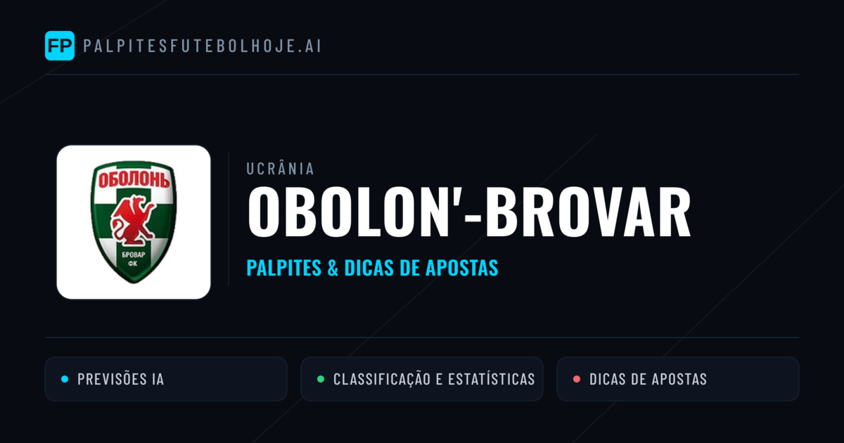 Obolon'-Brovar Palpites & Estatísticas