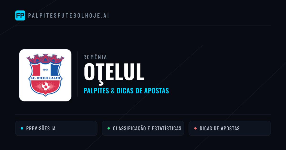 Oţelul Palpites & Estatísticas