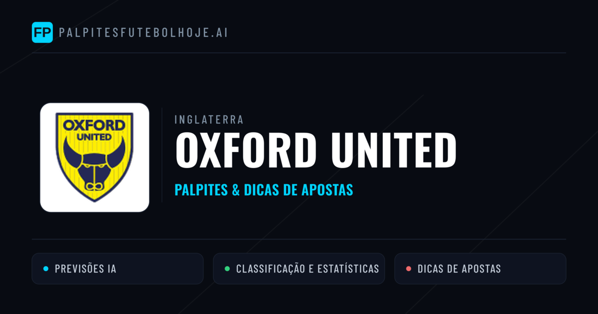 Oxford United Palpites & Estatísticas