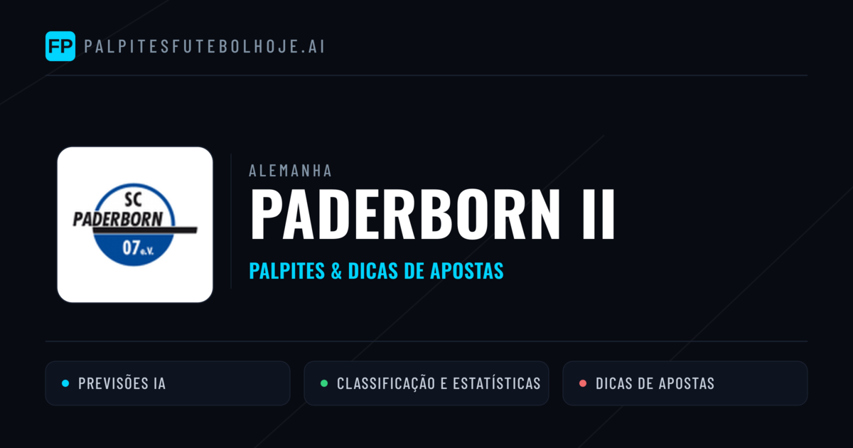 Paderborn II Palpites & Estatísticas
