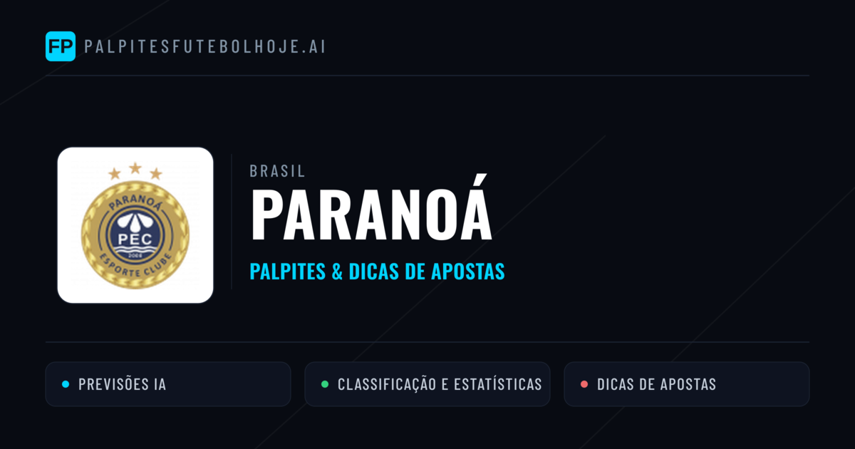 Paranoá Palpites & Estatísticas