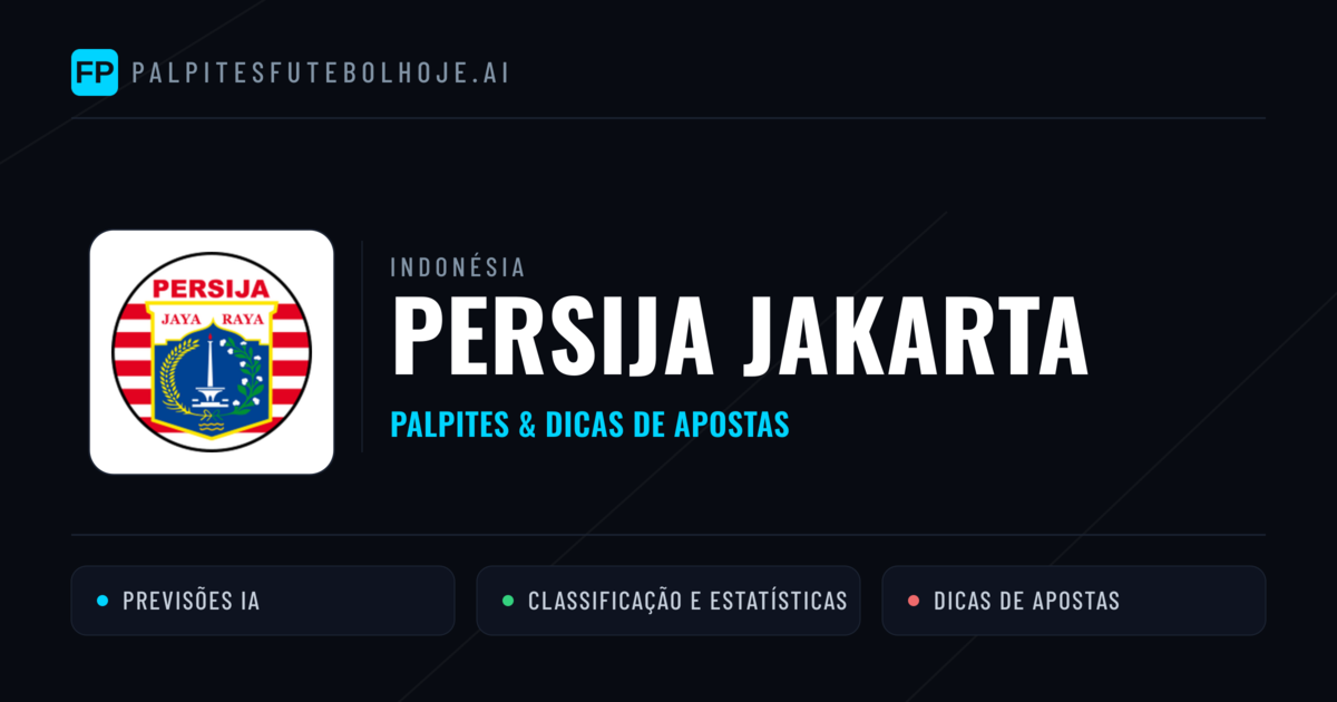 Persija Jakarta Palpites & Estatísticas