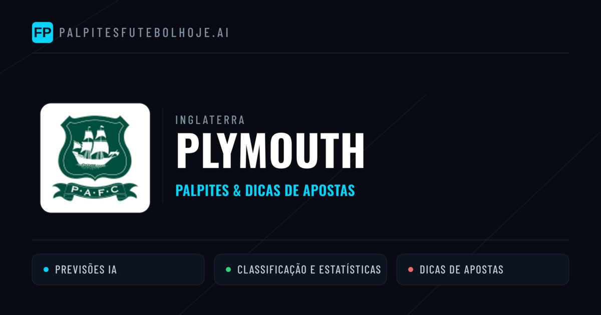 Plymouth Palpites & Estatísticas