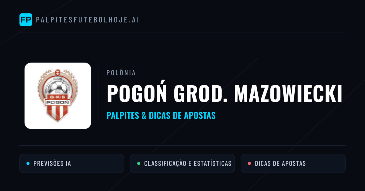 Pogoń Grod. Mazowiecki Palpites & Estatísticas