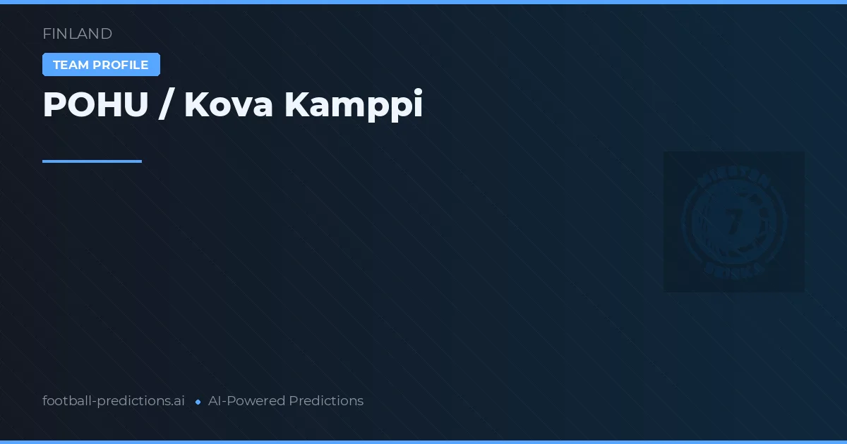 POHU / Kova Kamppi Palpites & Estatísticas