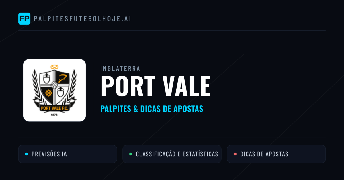 Port Vale Palpites & Estatísticas
