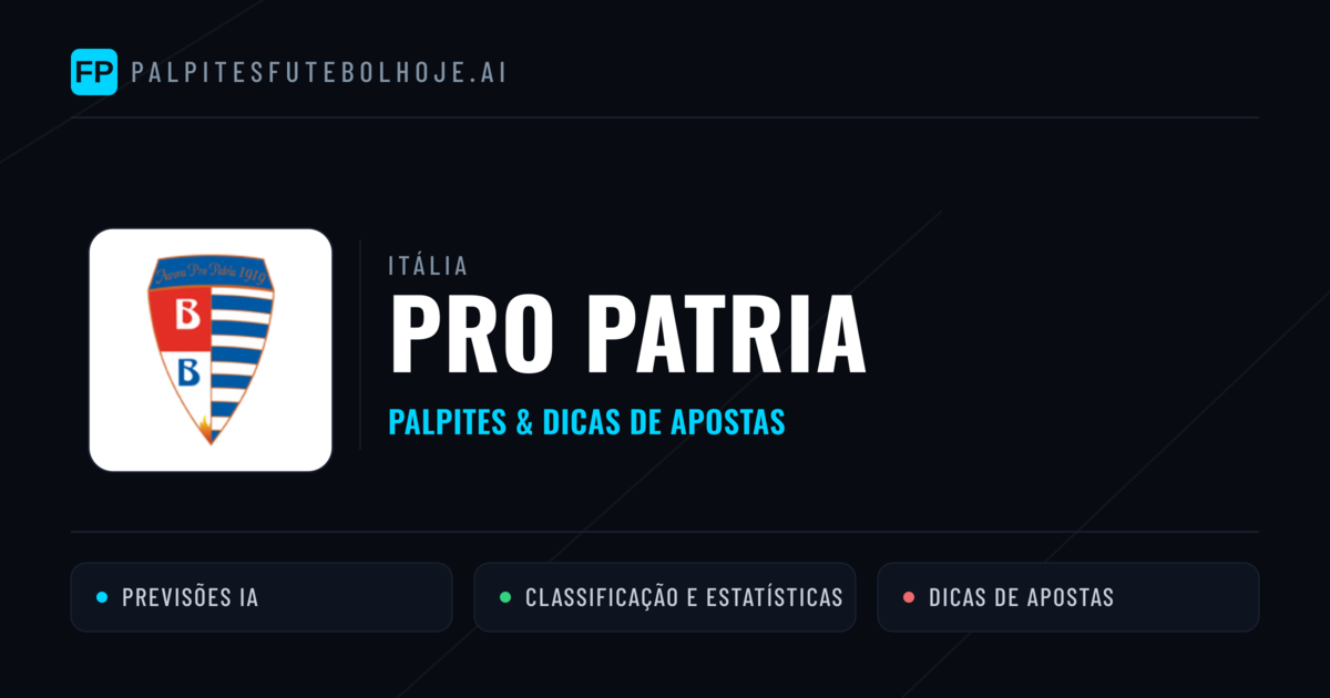 Pro Patria Palpites & Estatísticas