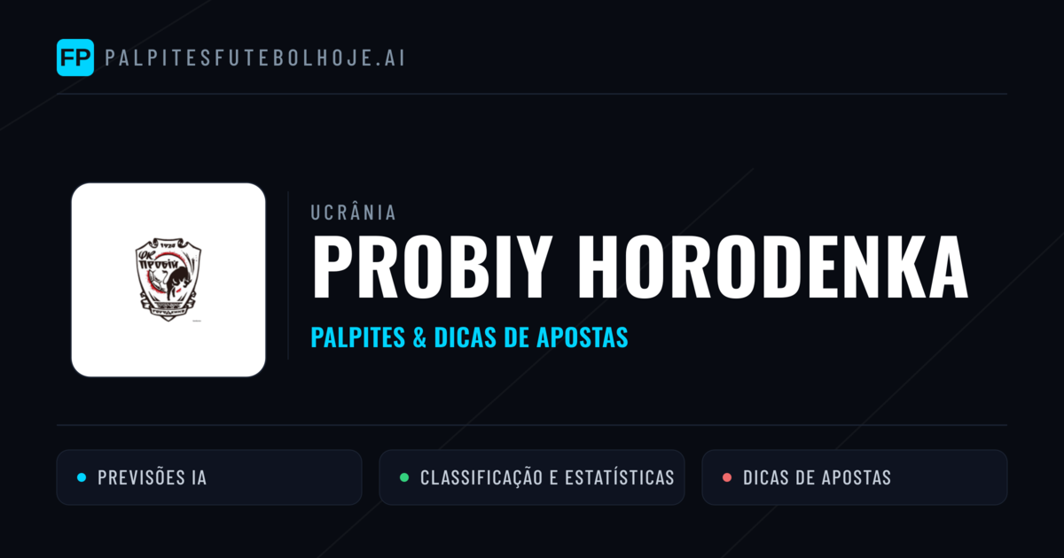 Probiy Horodenka Palpites & Estatísticas