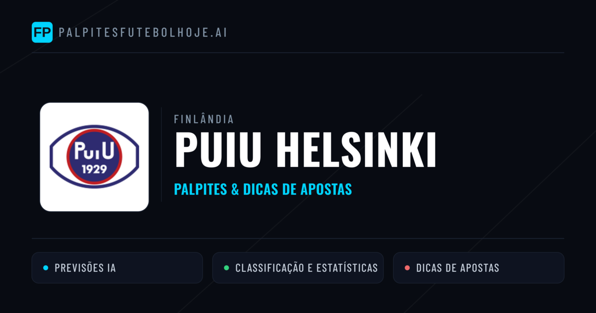 PuiU Helsinki Palpites & Estatísticas