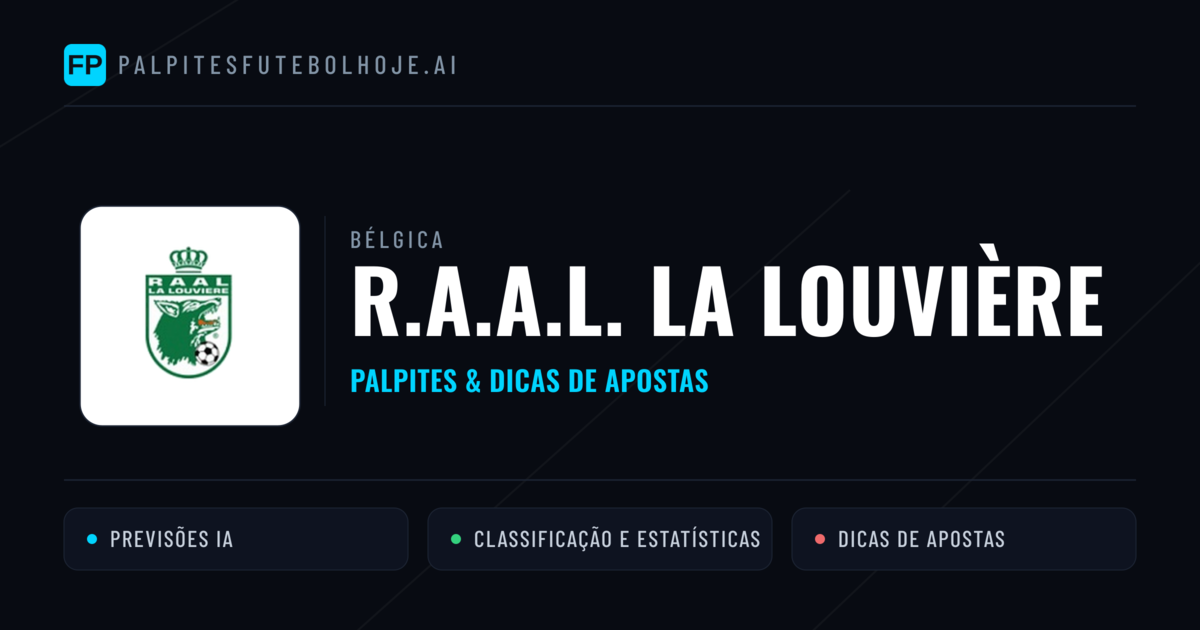 R.A.A.L. La Louvière Palpites & Estatísticas