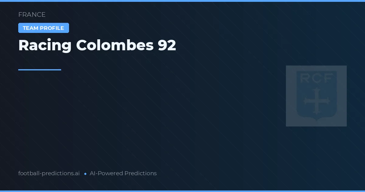 Racing Colombes 92 Palpites & Estatísticas