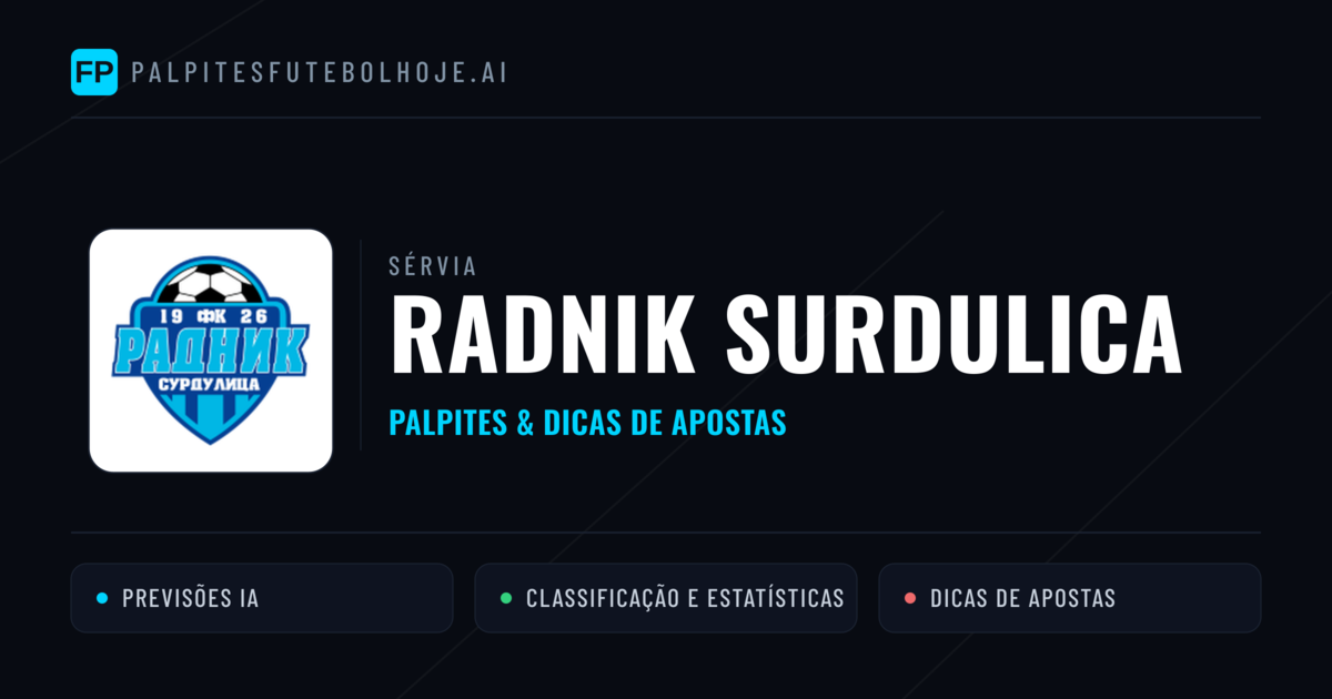 Radnik Surdulica Palpites & Estatísticas