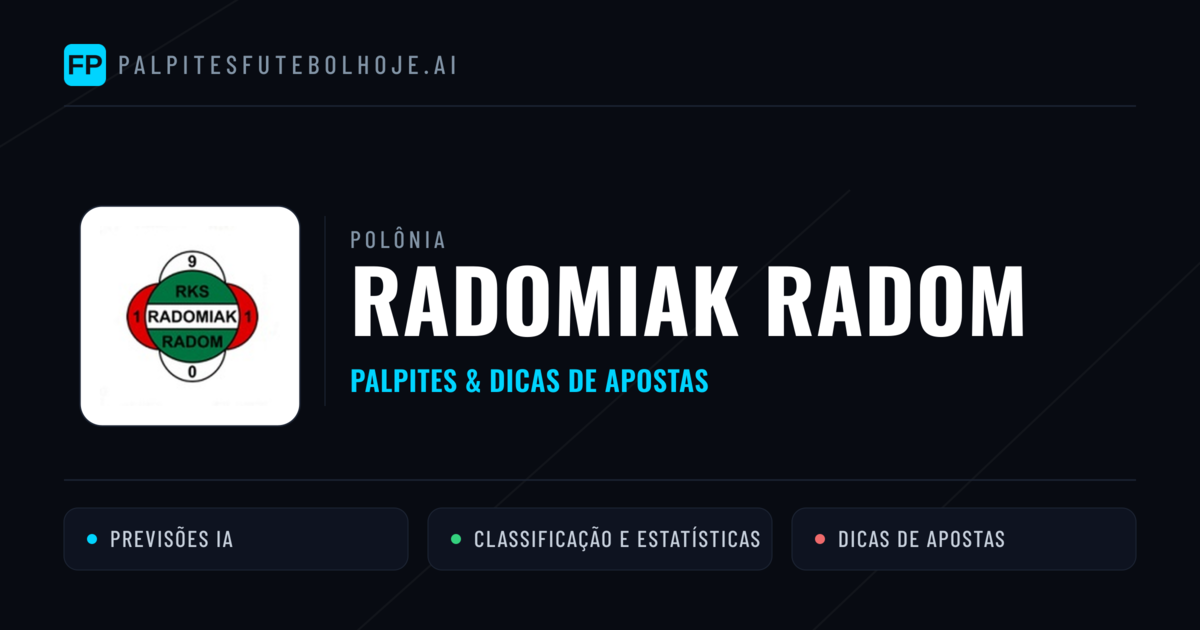 Radomiak Radom Palpites & Estatísticas