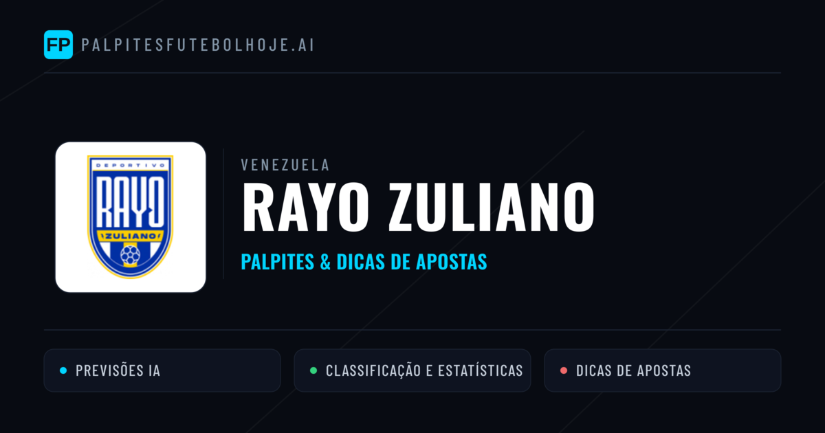 Rayo Zuliano Palpites & Estatísticas