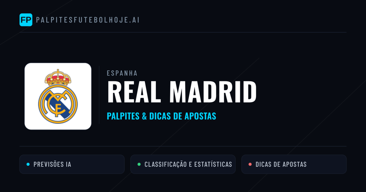 Real Madrid Palpites & Estatísticas
