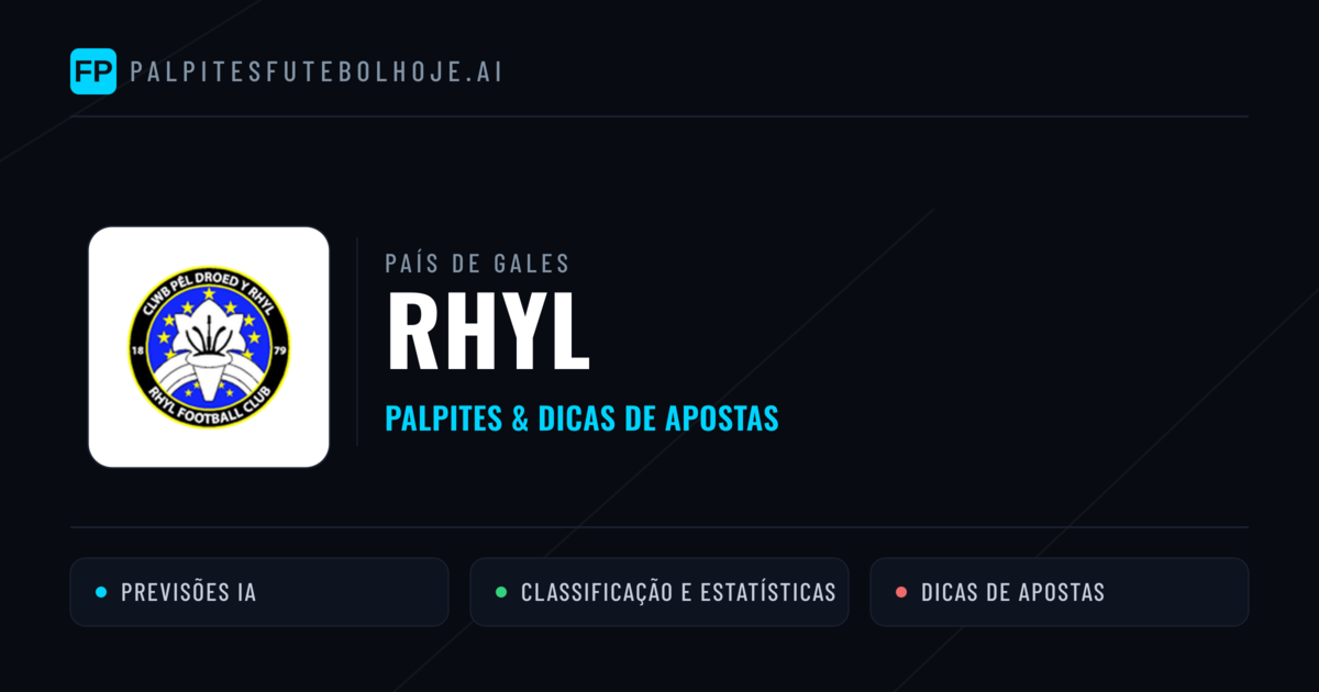 Rhyl Palpites & Estatísticas