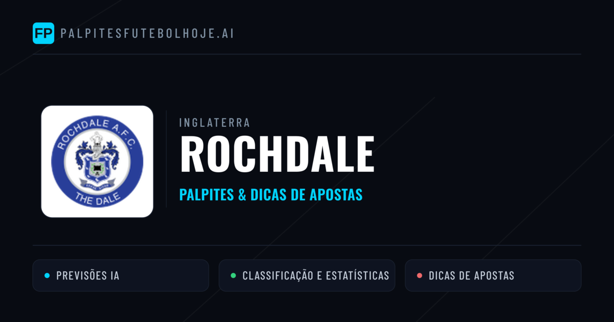 Rochdale Palpites & Estatísticas