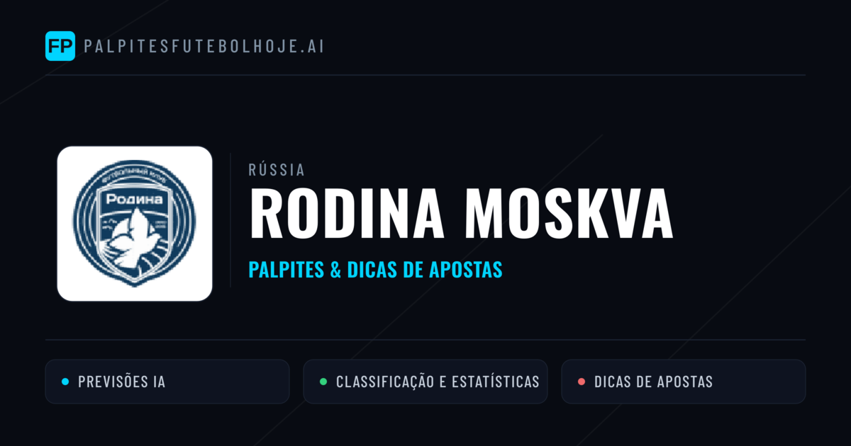 Rodina Moskva Palpites & Estatísticas