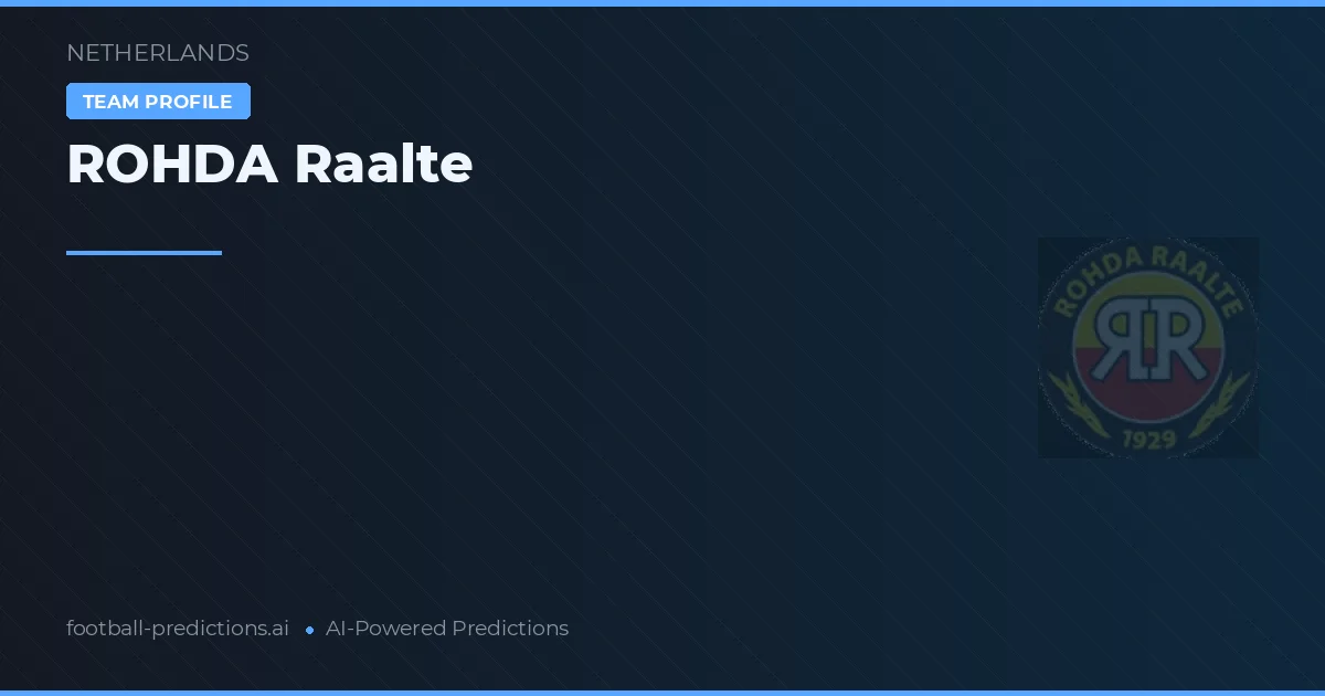 ROHDA Raalte Palpites & Estatísticas