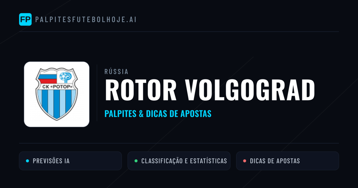 Rotor Volgograd Palpites & Estatísticas