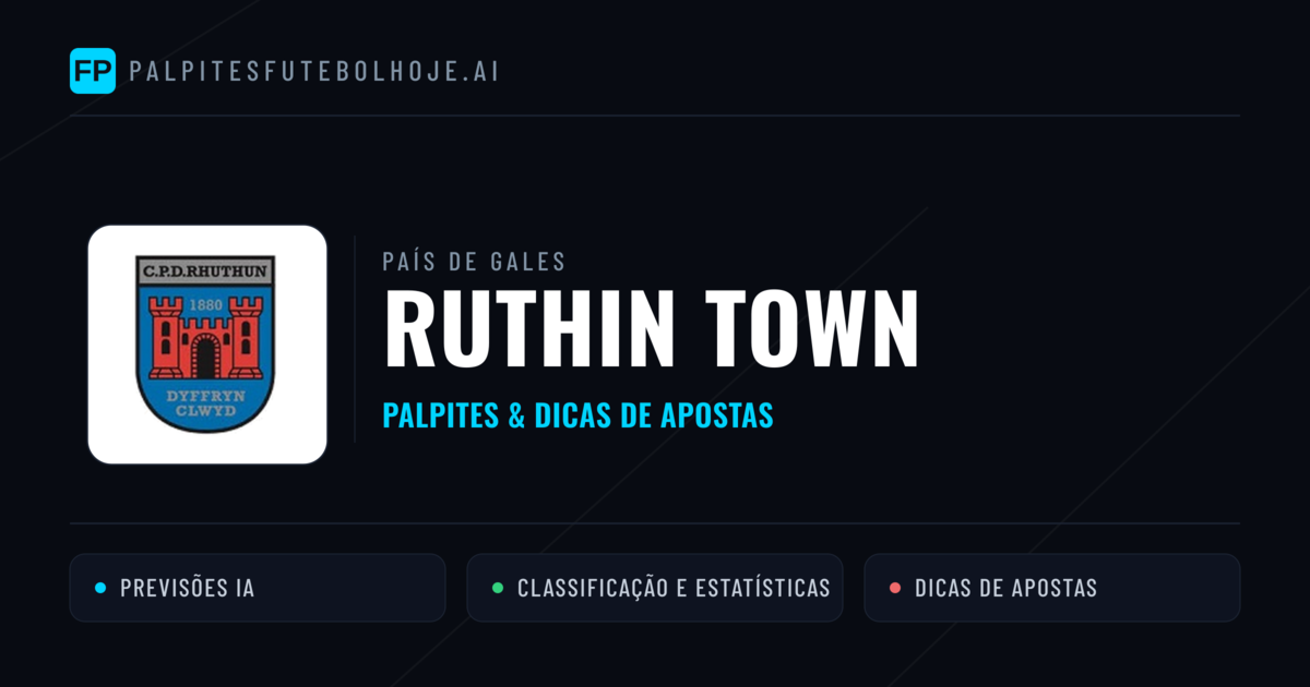 Ruthin Town Palpites & Estatísticas