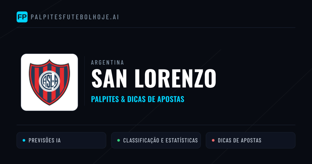 San Lorenzo Palpites & Estatísticas