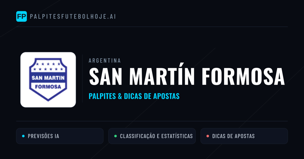 San Martín Formosa Palpites & Estatísticas