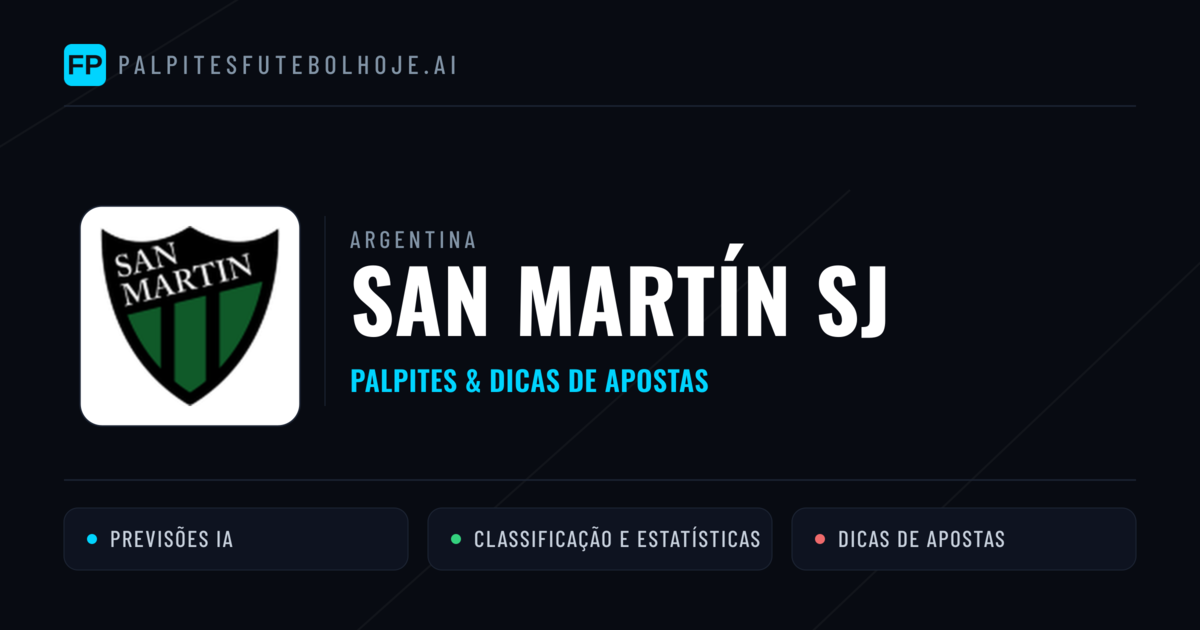 San Martín SJ Palpites & Estatísticas