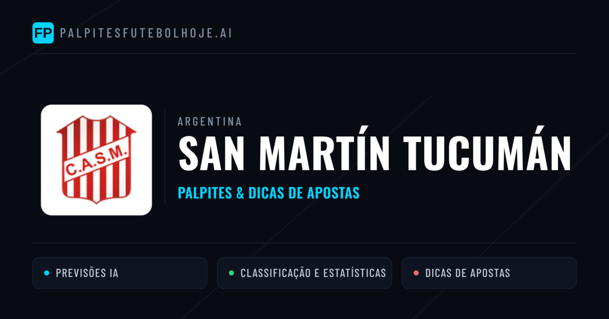 San Martín Tucumán Palpites & Estatísticas