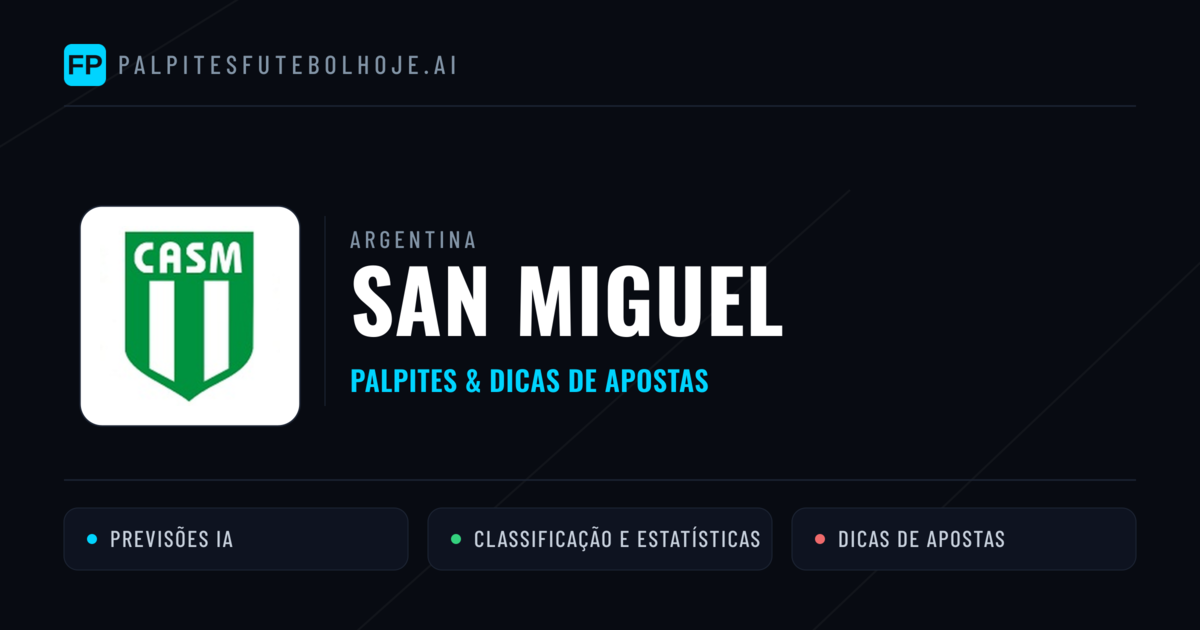 San Miguel Palpites & Estatísticas