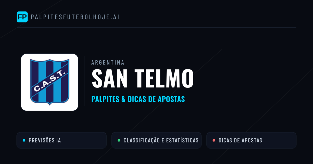 San Telmo Palpites & Estatísticas