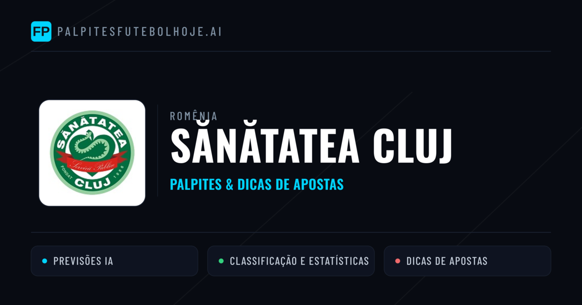 Sănătatea Cluj Palpites & Estatísticas