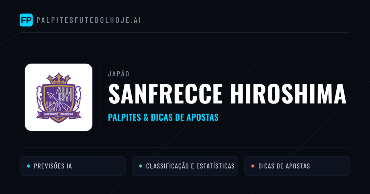 Sanfrecce Hiroshima Palpites & Estatísticas
