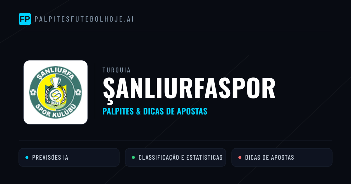 Şanlıurfaspor Palpites & Estatísticas