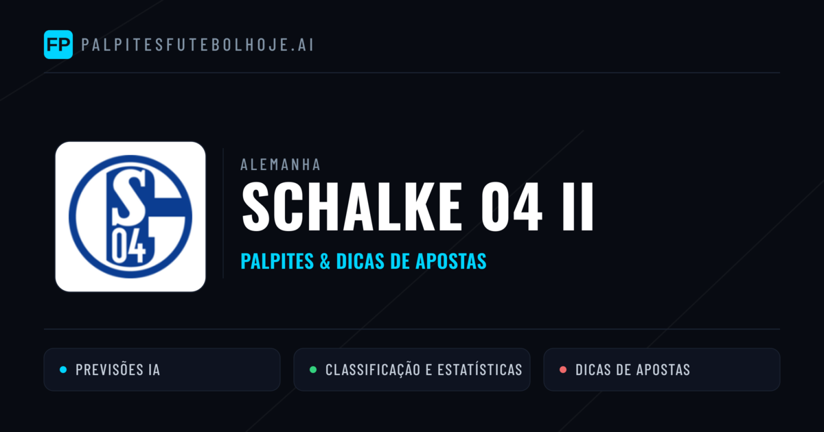Schalke 04 II Palpites & Estatísticas