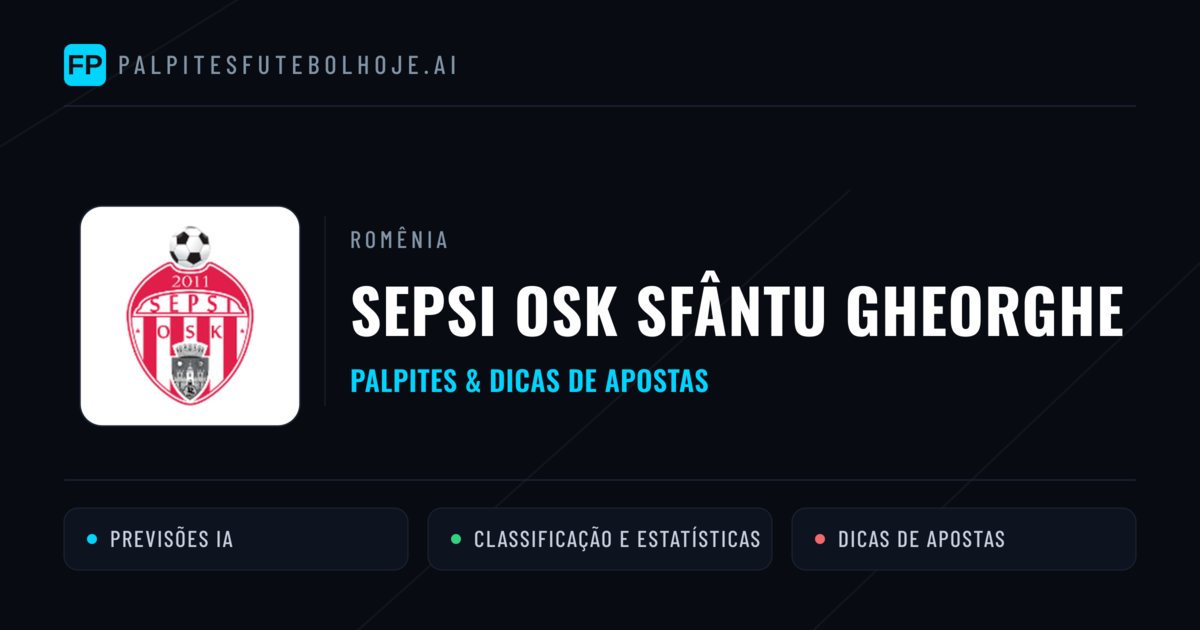 Sepsi OSK Sfântu Gheorghe Palpites & Estatísticas