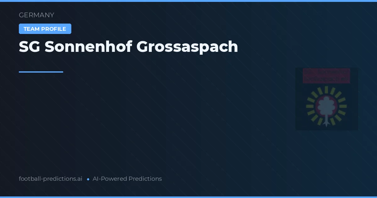 SG Sonnenhof Großaspach Palpites & Estatísticas