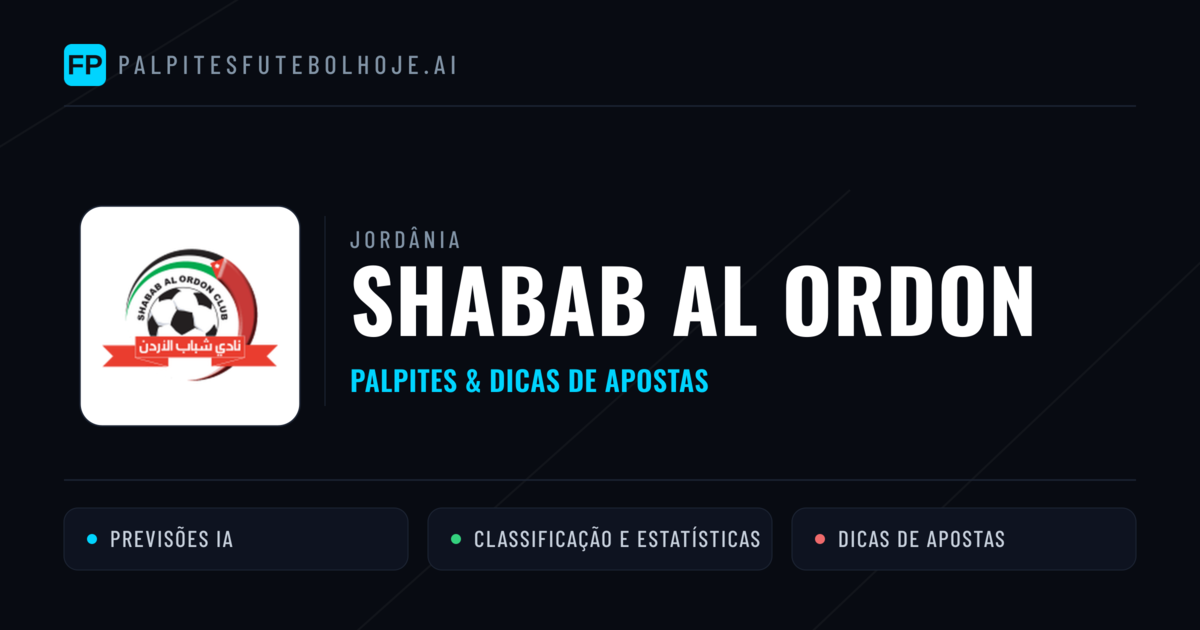 Shabab Al Ordon Palpites & Estatísticas