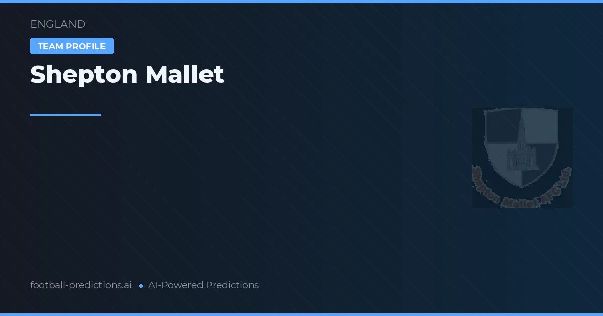 Shepton Mallet Palpites & Estatísticas