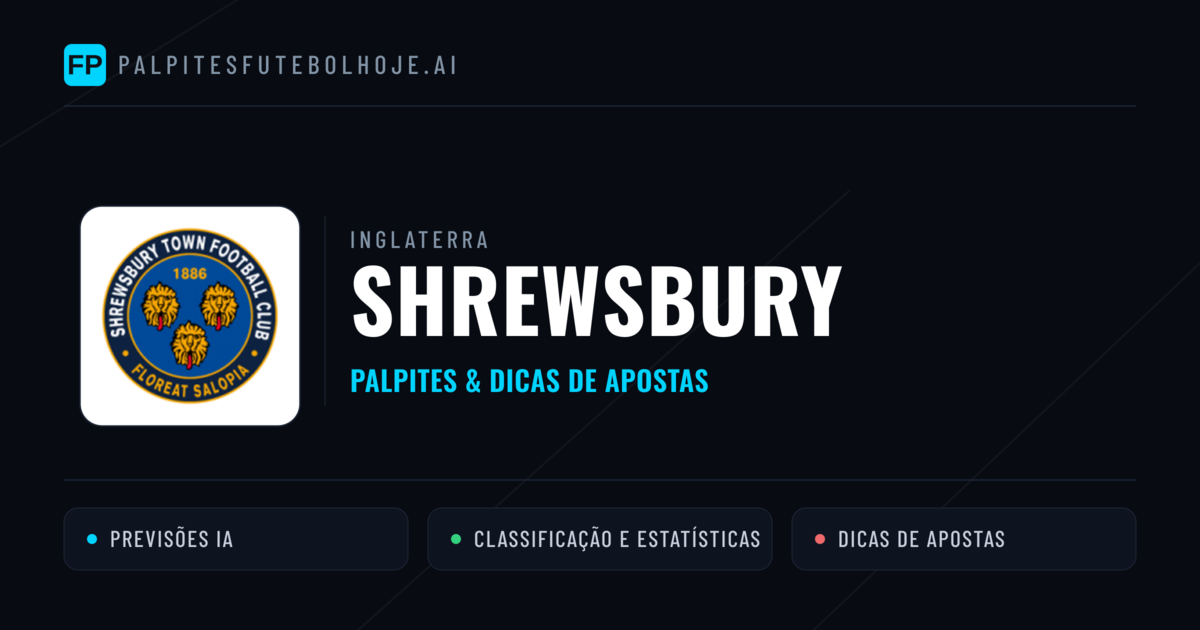 Shrewsbury Palpites & Estatísticas