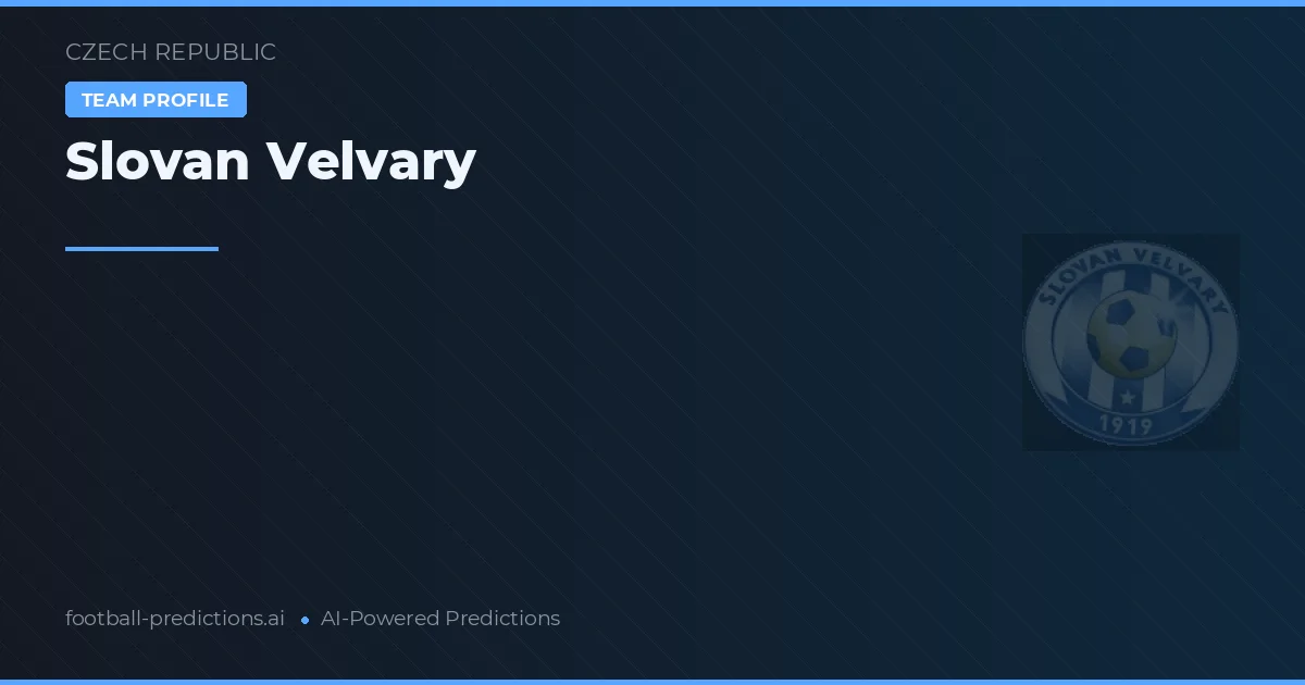Slovan Velvary Palpites & Estatísticas