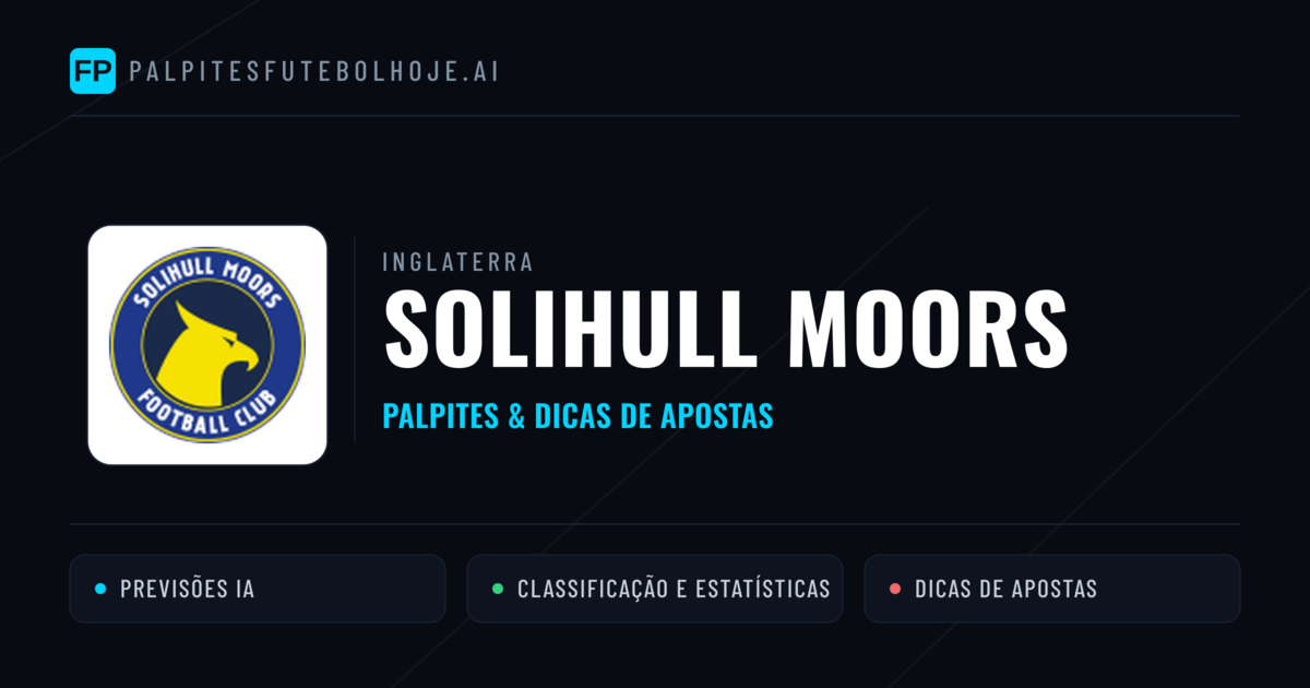Solihull Moors Palpites & Estatísticas