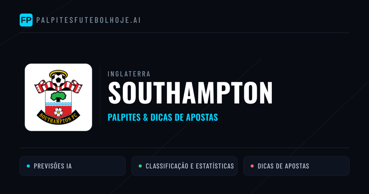Southampton Palpites & Estatísticas