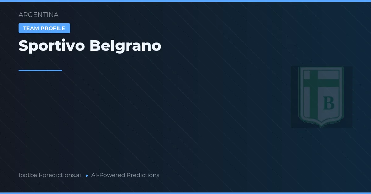 Sportivo Belgrano Palpites & Estatísticas