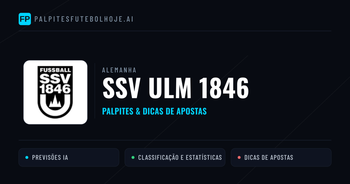SSV Ulm 1846 Palpites & Estatísticas