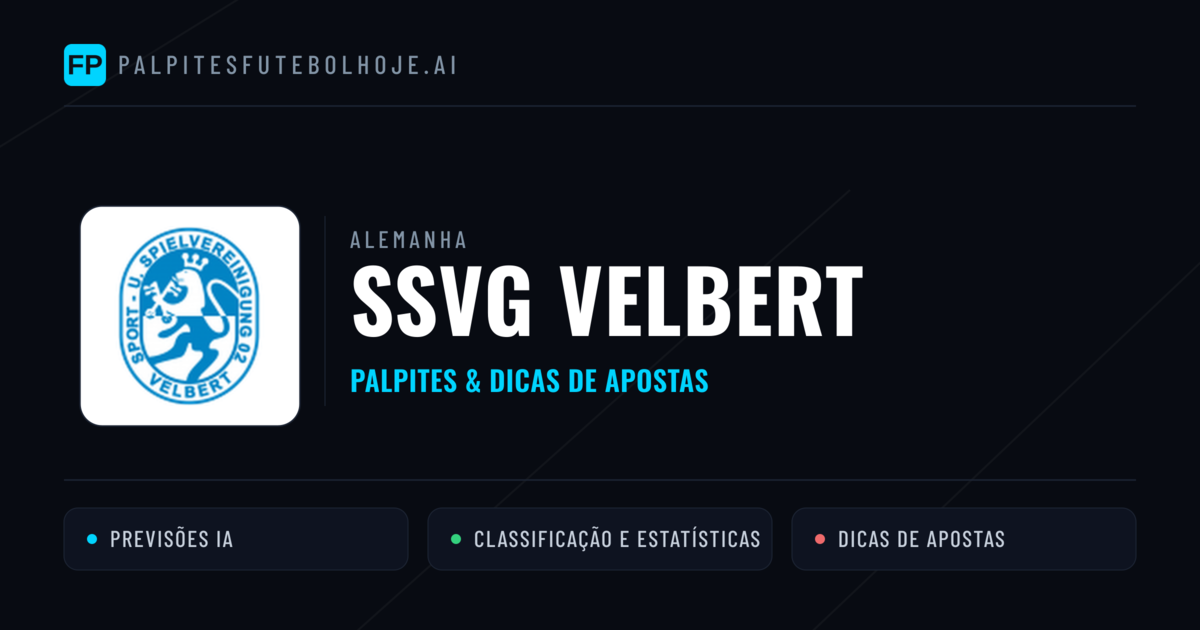 SSVg Velbert Palpites & Estatísticas