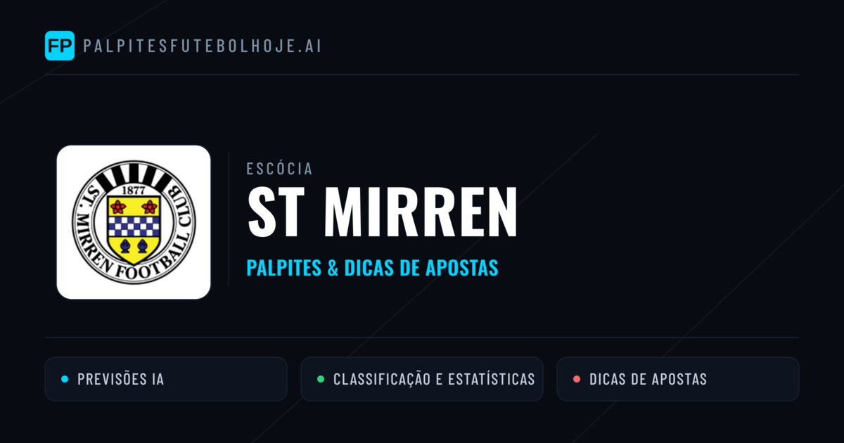St Mirren Palpites & Estatísticas